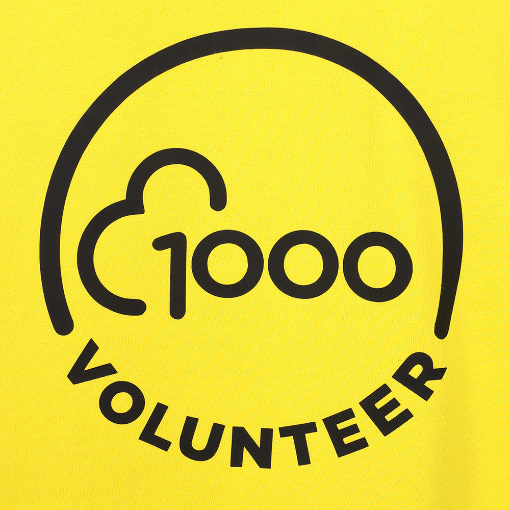 parkrun Milestone Unisex Volunteer Hoodie 1000 - Yellow