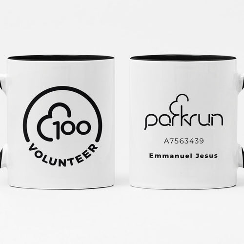 parkrun Meilenstein 100 – Freiwilligen-Tasse