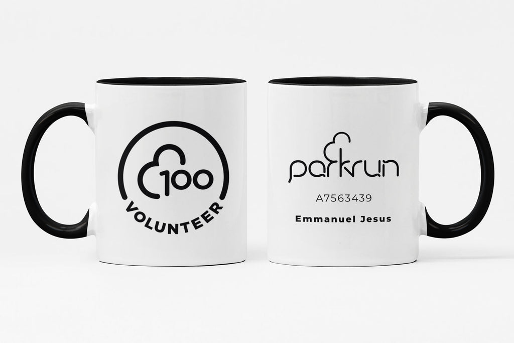 parkrun Milestone 100 Volunteer Mug