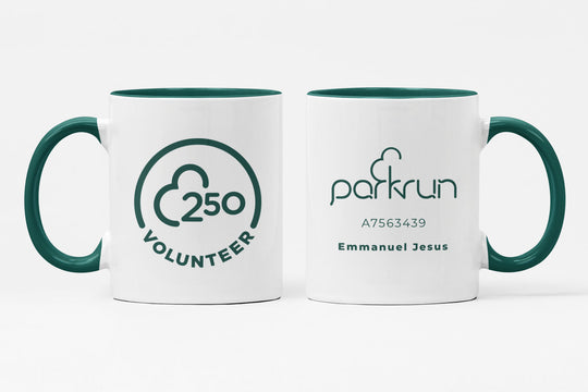 parkrun Milestone 250 Volunteer Mug