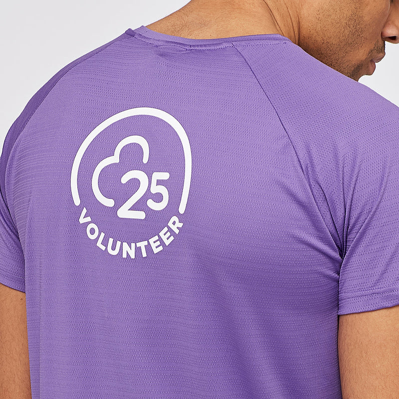 parkrun Milestone Men's Volunteer T-Shirt 25 - Purple