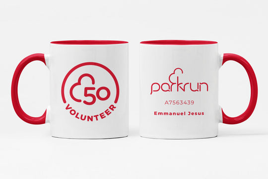 parkrun Milestone 50 Volunteer Mug