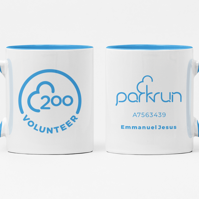 parkrun Milestone 200 Volunteer Mug