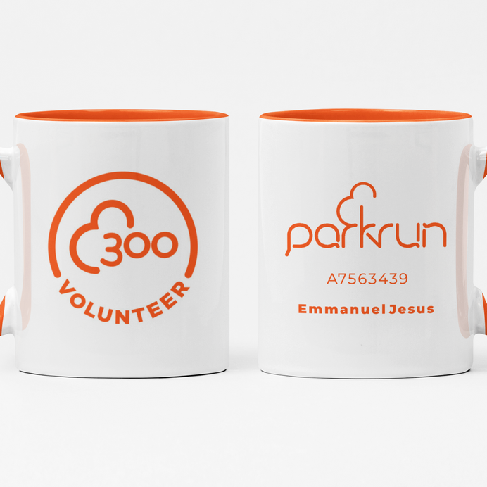 parkrun Milestone 300 Volunteer Mug