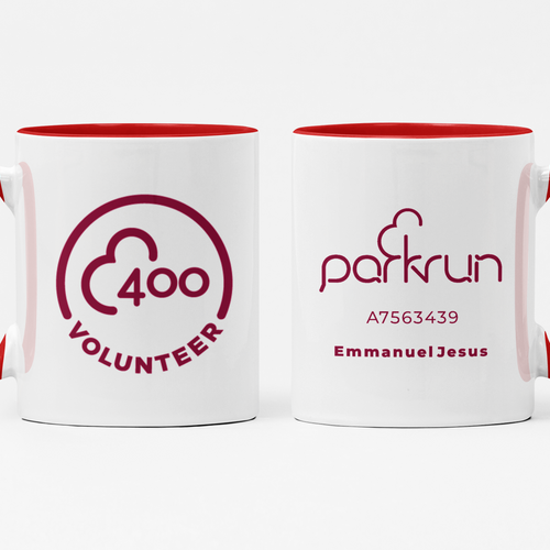 parkrun Milestone 400 Volunteer Mug