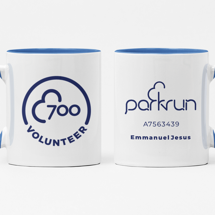parkrun Milestone 700 Volunteer Mug