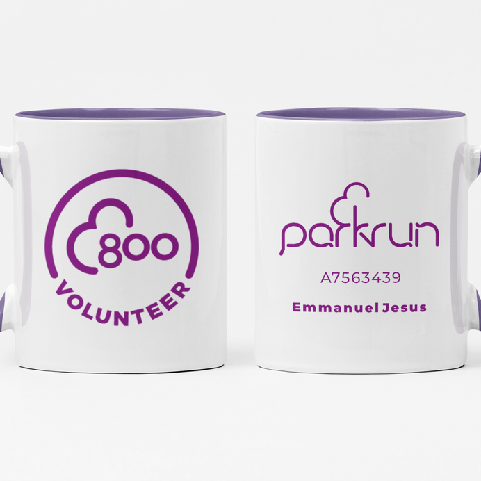 parkrun Milestone 800 Volunteer Mug