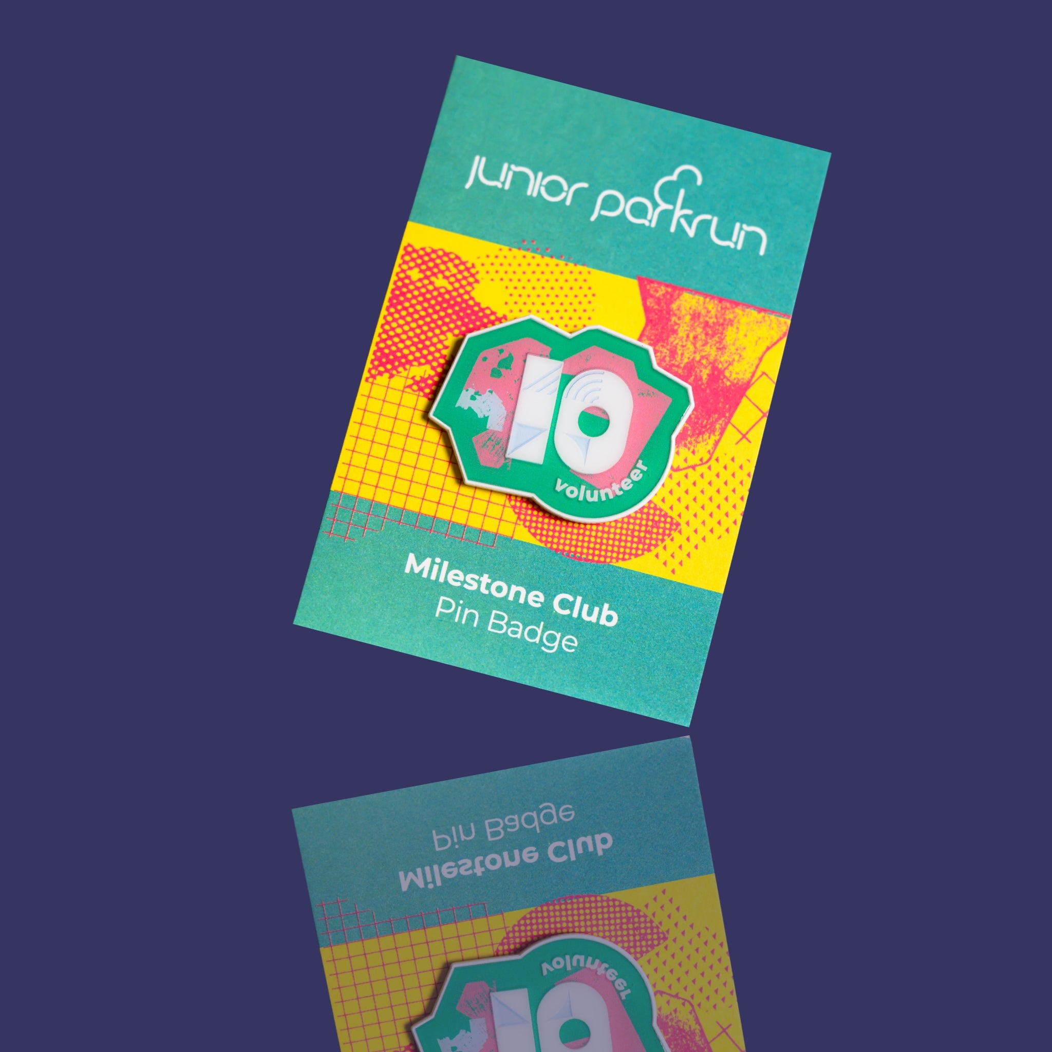 junior parkrun Volunteer Milestone 10 Pin Badge