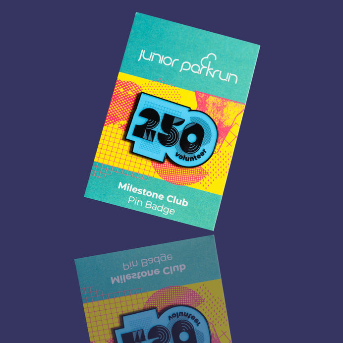 junior parkrun Volunteer Milestone 250 Pin Badge
