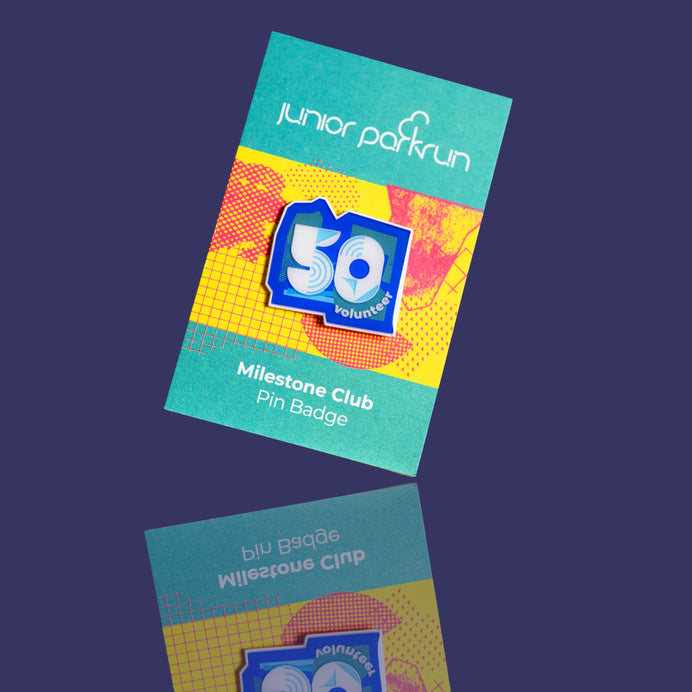 junior parkrun Volunteer Milestone 50 Pin Badge