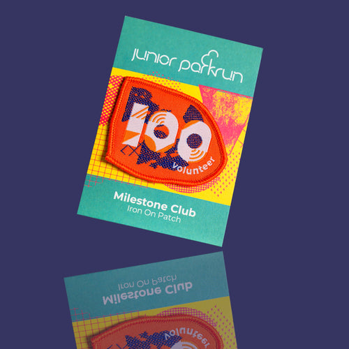 junior parkrun Volunteer Milestone 100 Patch