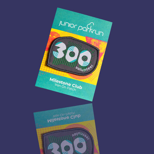 junior parkrun Volunteer Milestone 300 Patch