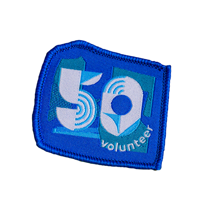 junior parkrun Volunteer Milestone 50 Patch