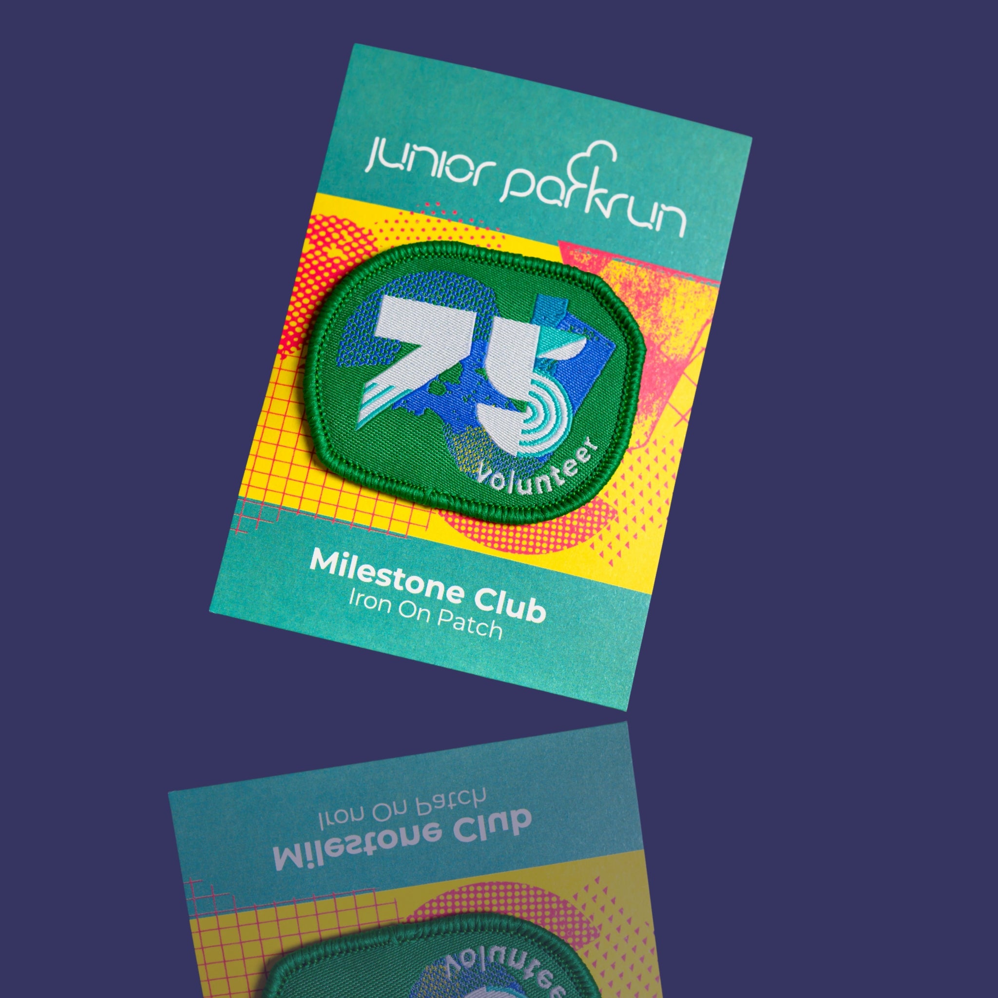 junior parkrun Volunteer Milestone 75 Patch
