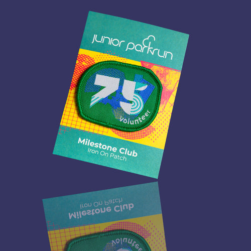 junior parkrun Volunteer Milestone 75 Patch