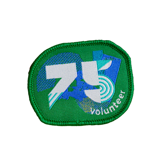 junior parkrun Volunteer Milestone 75 Patch