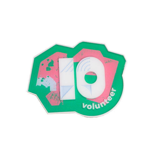 junior parkrun Volunteer Milestone 10 Pin Badge