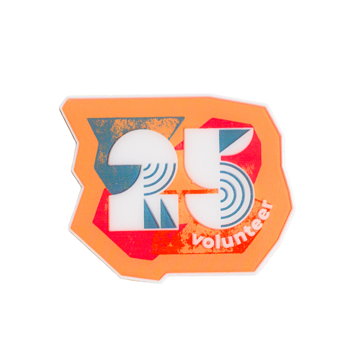 junior parkrun Volunteer Milestone 25 Pin Badge