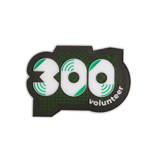 junior parkrun Volunteer Milestone 300 Pin Badge