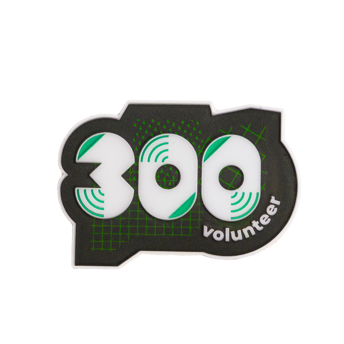 junior parkrun Volunteer Milestone 300 Pin Badge
