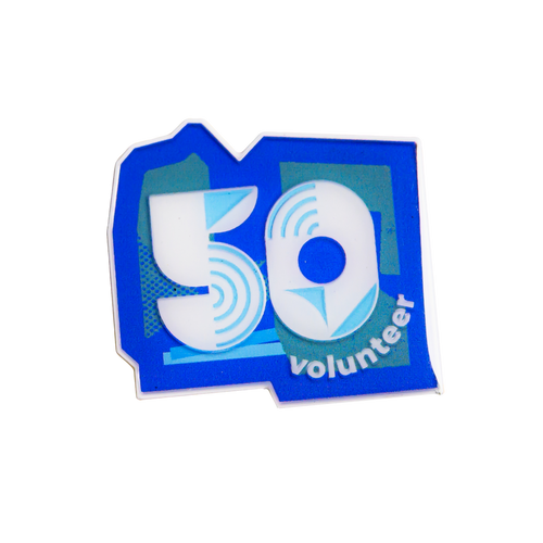 junior parkrun Volunteer Milestone 50 Pin Badge