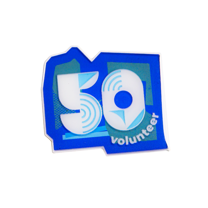 junior parkrun Volunteer Milestone 50 Pin Badge
