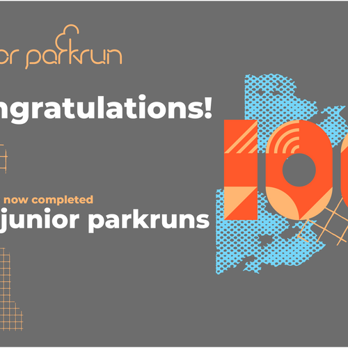 junior parkrun Meilenstein 100-Urkunde