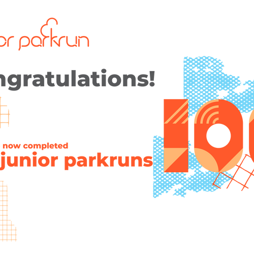 junior parkrun Meilenstein 100-Urkunde