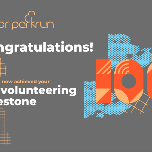 junior parkrun-Freiwilligen-Meilenstein-100-Zertifikat