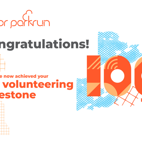 junior parkrun-Freiwilligen-Meilenstein-100-Zertifikat
