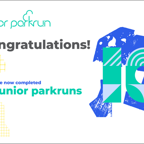 junior parkrun Meilenstein 10-Zertifikat