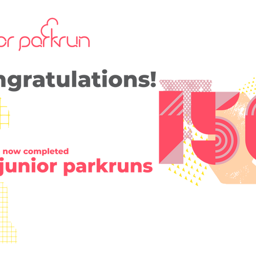 junior parkrun Meilenstein 150-Urkunde