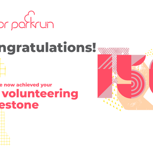 junior parkrun-Freiwilligen-Meilenstein-150-Zertifikat