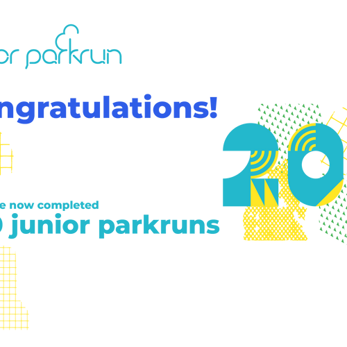junior parkrun Meilenstein 200-Urkunde