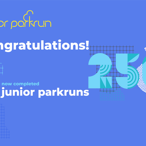 junior parkrun Meilenstein 250-Urkunde