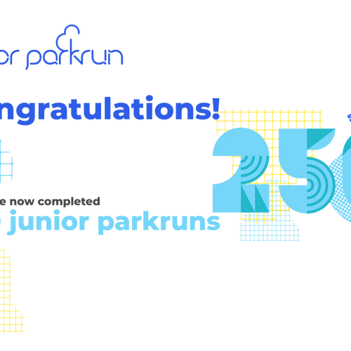 junior parkrun Meilenstein 250-Urkunde