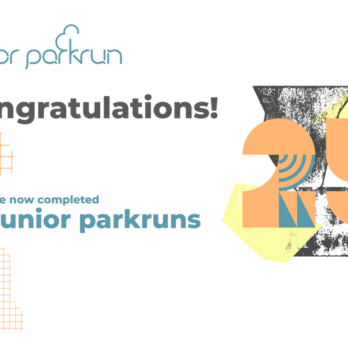 junior parkrun Meilenstein 25-Urkunde