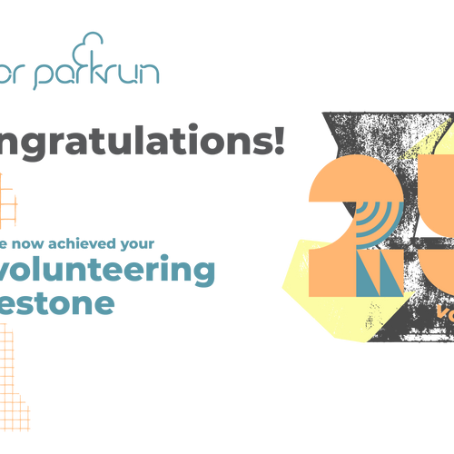 junior parkrun-Ehrenamtlicher: Zertifikat für den 25. Meilenstein