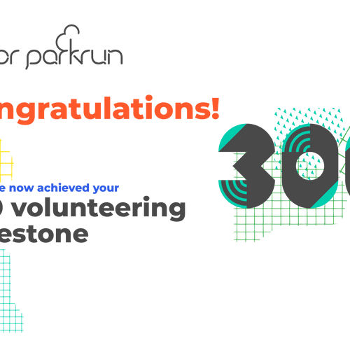 junior parkrun-Ehrenamtlicher: Meilenstein 300 – Urkunde