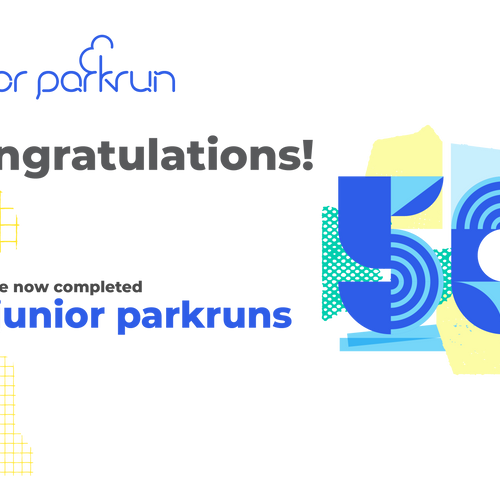 junior parkrun Meilenstein 50-Urkunde