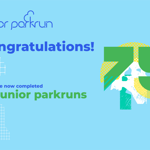junior parkrun Meilenstein 75-Urkunde