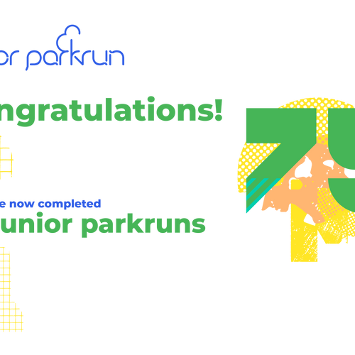 junior parkrun Meilenstein 75-Urkunde