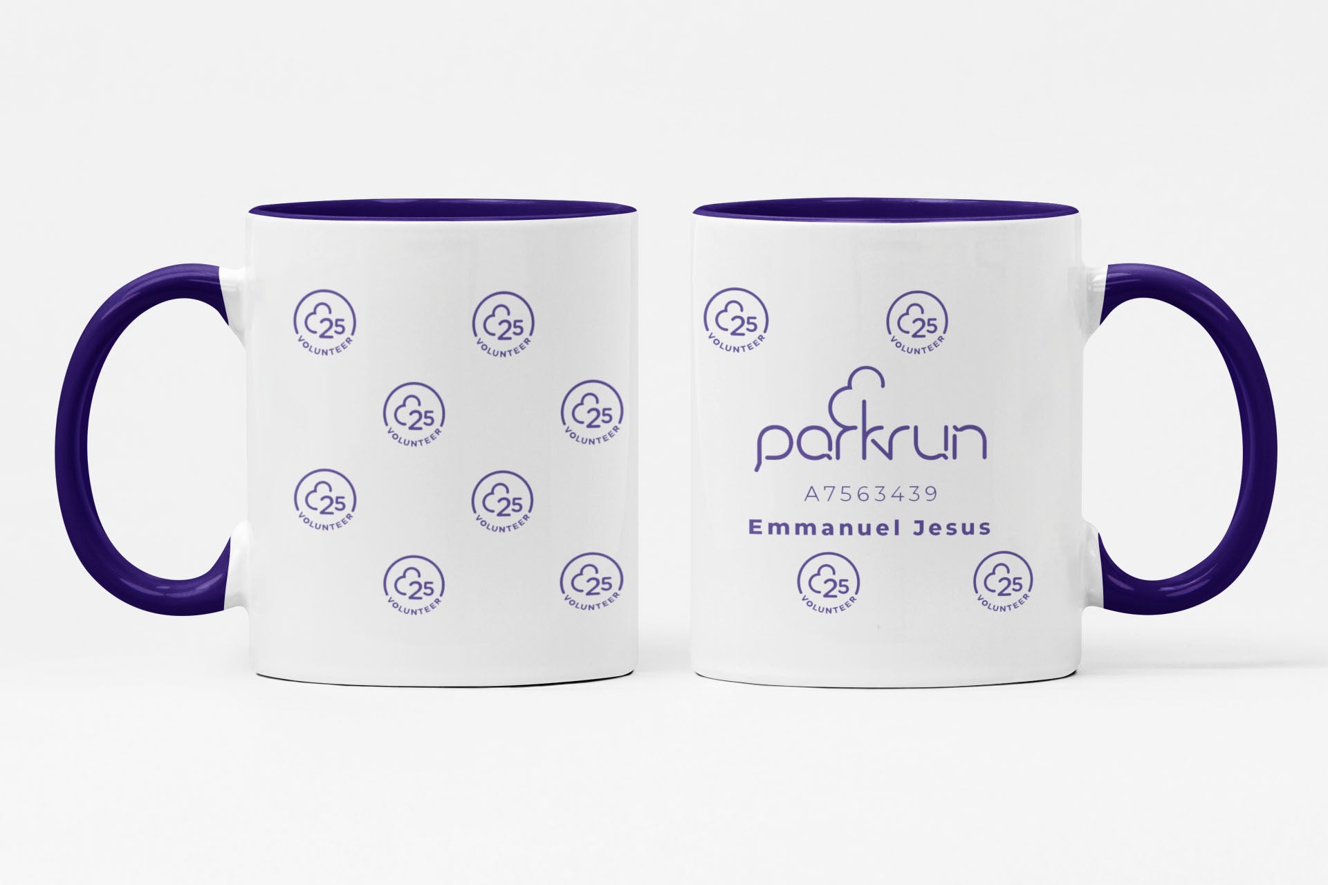 parkrun Meilenstein 25 – Freiwilligen-Tasse