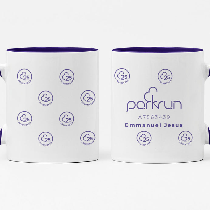 parkrun Meilenstein 25 – Freiwilligen-Tasse
