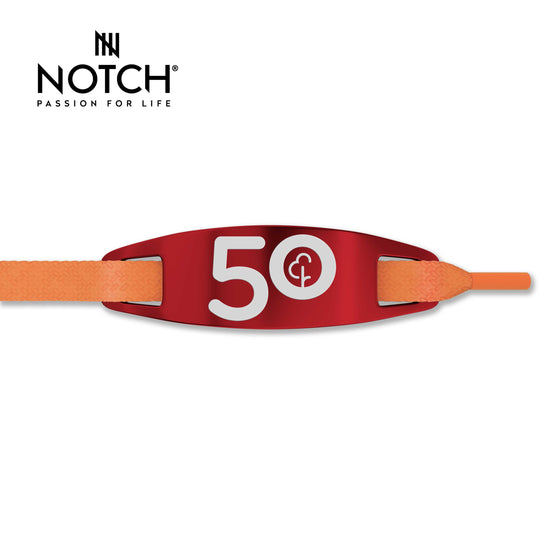 parkrun Milestone Run/Walk 50 NOTCH Lace Tag