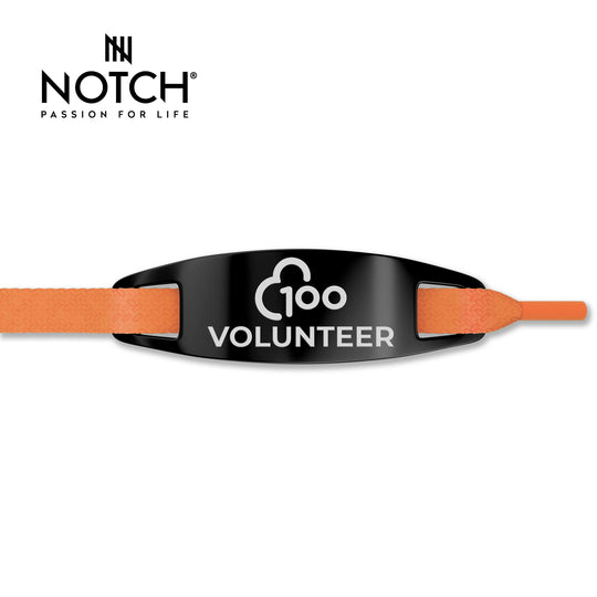 parkrun Milestone Volunteer 100 NOTCH Lace Tag