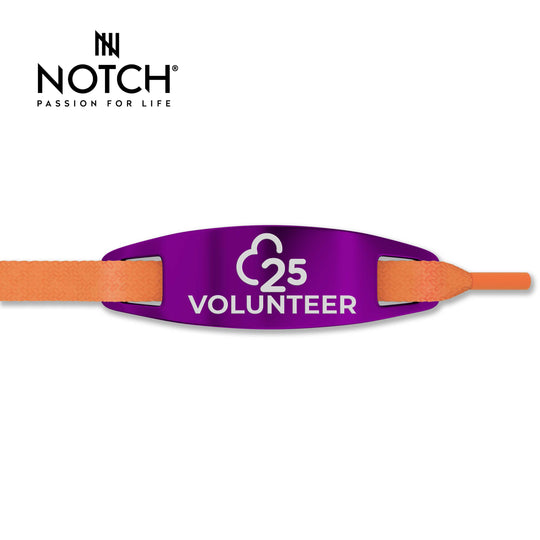 parkrun Milestone Volunteer 25 NOTCH Lace Tag