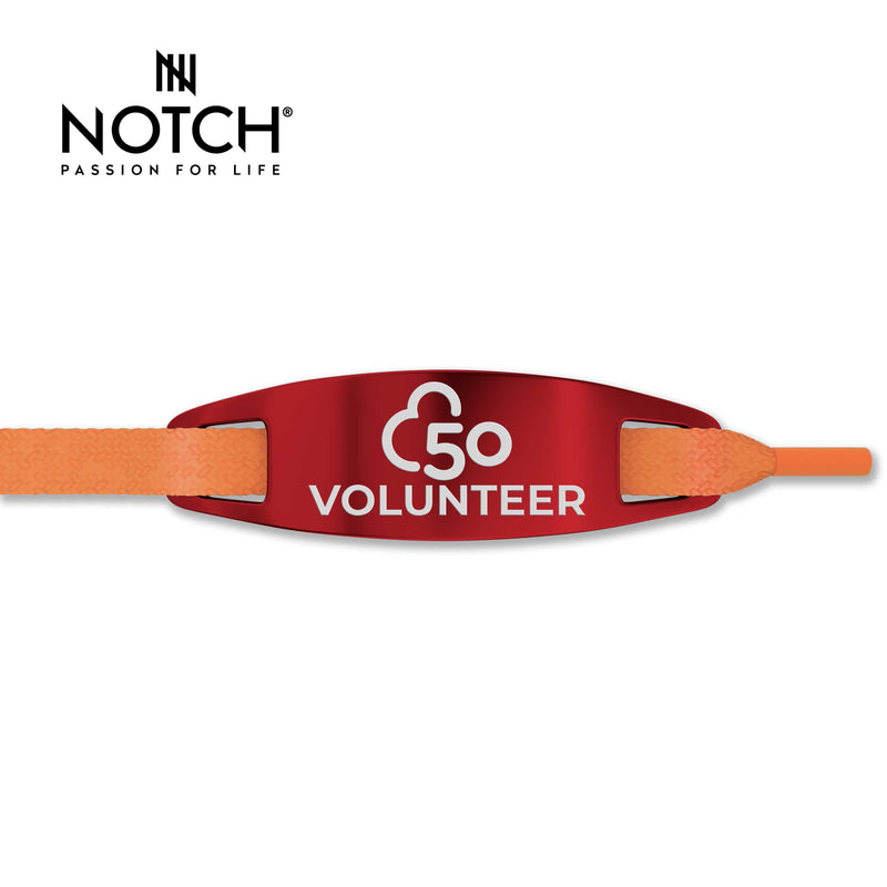 parkrun Milestone Volunteer 50 NOTCH Lace Tag