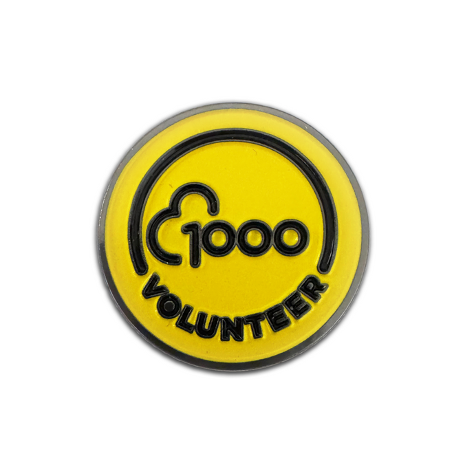 Anstecknadel „Volunteer 1000“