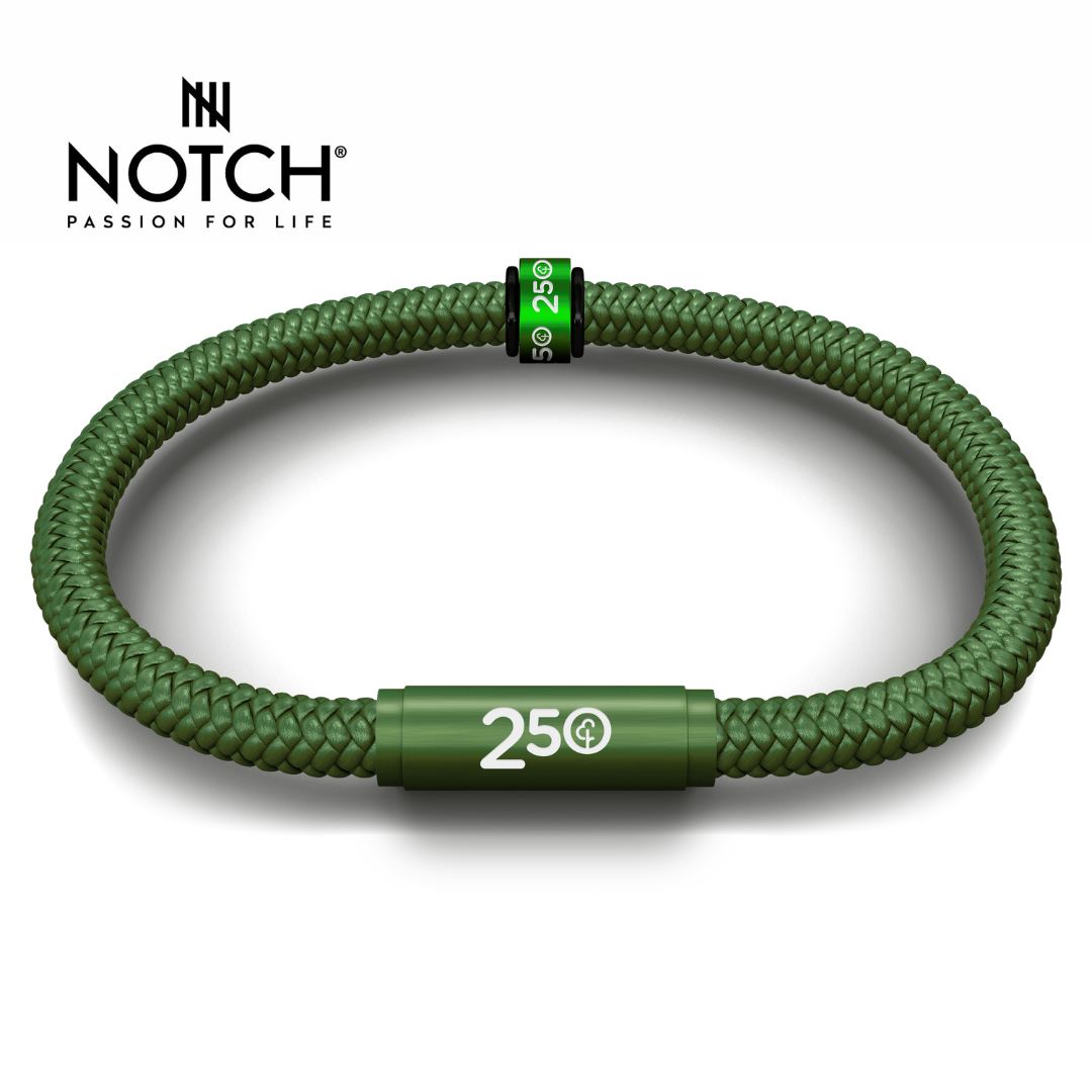 parkrun x NOTCH 250 Milestone Sports Cord Bracelet